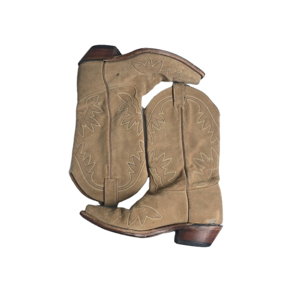 Tony Lama Pointed Toe Cowgirl Western Boots Brown Leather Womens Size 6.5 B